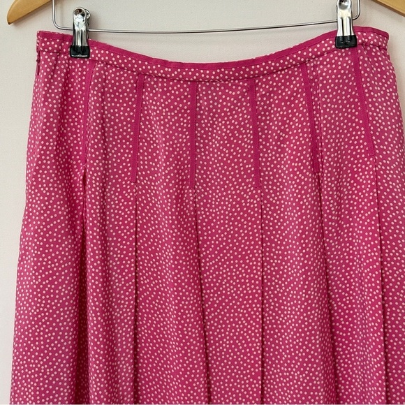 Pendleton Silk Pleated Polka Dot A Line Knee Length Skirt US14 - Picture 8 of 14